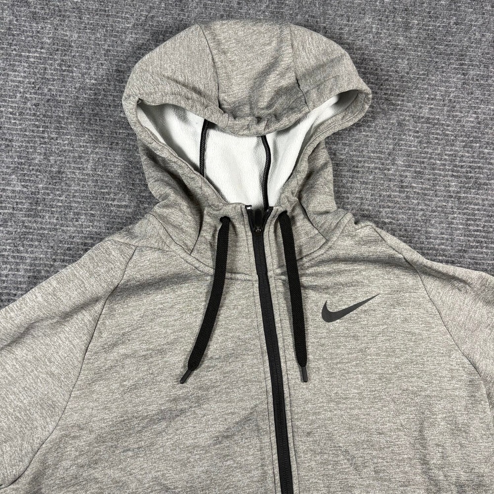 Nike Full Zip Hoodie Mens Small Gray Excellent Dri-FIT Athletic Jacket